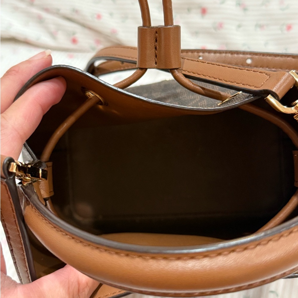 SOLD-Michael Kors Brown Bucket Bag - Picture 4 of 4